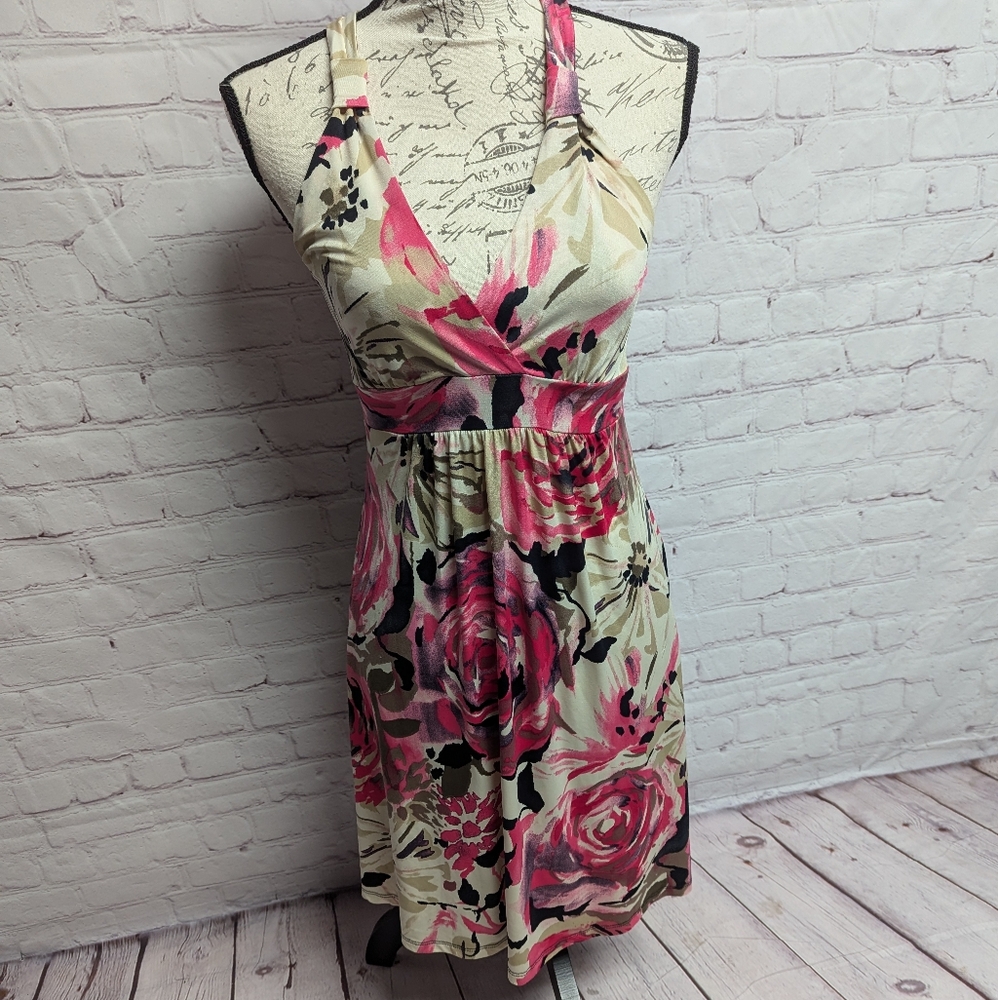 Purple Rain Comfy Cute Sexy Summer Dress, Floral. Small. EUC 376